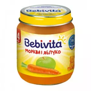 Bebivita Пюре морковь яблоко 125г- цены в Марганце