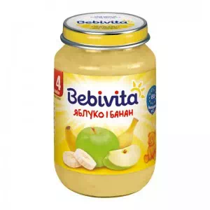 Bebivita Пюре яблоко банан 190г- цены в Днепре