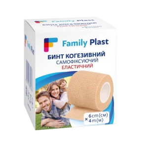 Бинт когезивный самофиксирующийся 6 см x 4 м FP Family Plas- цены в Покровске