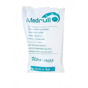 Бинт медицинский эластично фиксирующий Medrull Ultra-crepp, размер 4 м x 6 см- цены в Никополе