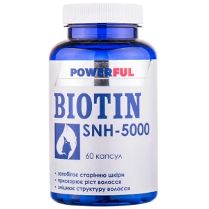 Біотин SNH-5000 POWERFUL капсули №60- ціни у Обухові
