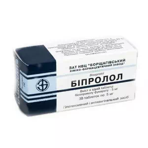 Бипролол таблетки 5мг №30- цены в Одессе