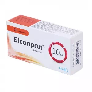 Бісопрол таблетки 10мг №50- ціни у Дніпрі