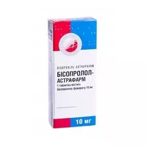 Бисопролол-Астрафарм таблетки 10мг №20- цены в Дрогобыче