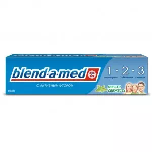 Бленд-а-МЕД 3-эффект + мягкая свежесть зубная паста туба 100мл- цены в Полтаве
