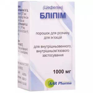 Бліпім порошок для розчину для ін'єкцій по 1000 мг флакон 1 шт- ціни у Першотравенську