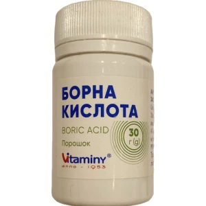 Борная кислота порошок контейнер 30 г Витамины- цены в Дрогобыче