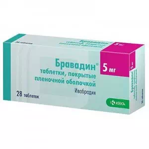 БРАВАДИН таблетки, в/плів. обол. по 5 мг №28 (14х2)- ціни у Дніпрі