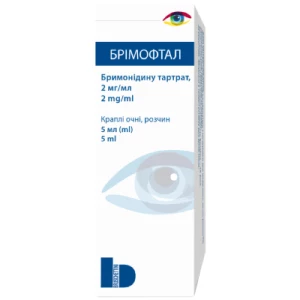 Бримофтал капли глазные раствор 2 мг/мл флакон 5 мл №1- цены в Умани