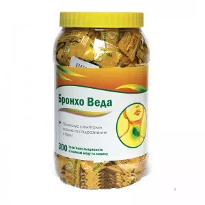 Бронхо Веда мед и лимон леденцы №300 банка- цены в Переяслав - Хмельницком