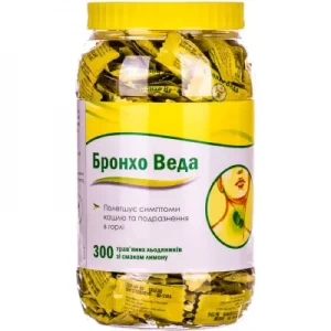 Леденцы травяные Бронхо Веда со вкусом лимона банка 300 шт- цены в Лубны