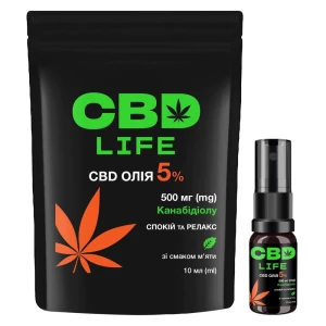 CBD Олія 5% зі смаком м'яти 10мл- ціни у Снятині