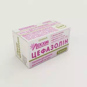 Цефазолин порошок для приготовления раствора для инъекций 1г флакон № 1 Лекхим- цены в Кременной