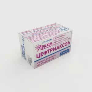 Цефтриаксон порошок д/приг. р-ну д/ін. по 500 мг №1- ціни у Марганці