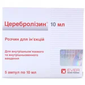 церебролизин р-р д ин. 215,2мг мл амп 10мл №5- цены в Покровске