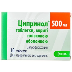 Ципринол таблетки 500мг №10- цены в Орехове
