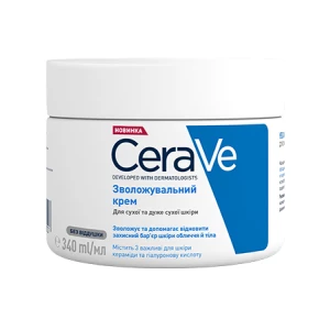 Зволожуючий крем CeraVe для сухої та дуже сухої шкіри обличчя та тіла 340 мл- ціни у Мелітополі