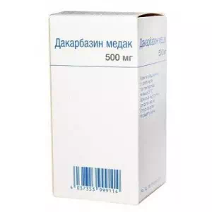 Дакарбазин порошок лиофилизированный для приготовления раствора для инъекций 500мг флакон №1- цены в Киеве
