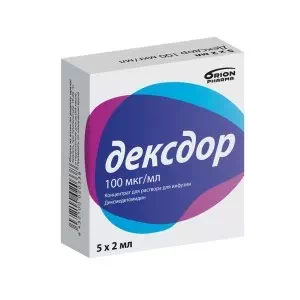 Дексдор концентрат для інфузій 100мкг 1мл ампули 2мл №5- ціни у Добропіллі