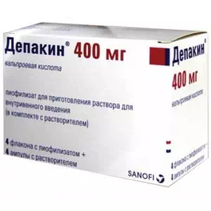 ДЕПАКІН 400МГ ДЛЯ ІН'ЄКЦІЙ ФЛАКОН №4 + РОЗЧИНАЧ- ціни у Тернополі