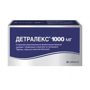 ДЕТРАЛЕКС 1000 МГ таблетки, в/плів. обол. по 1000 мг №30 (10х3)- ціни у Коломиї