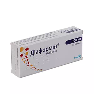 Диаформин таблетки 500мг №30- цены в Ужгороде