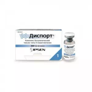 Диспорт комплекс ботулинический токсин типа а-гемагглютинин 300ЕД флакон №1- цены в Житомир