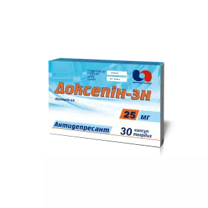 Доксепін-ЗН капсули тв. по 25 мг №30 (10х3)- ціни у Лимані