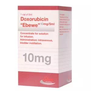 Доксорубіцин концентрат для приготування інфузійного розчину 10мг флакон 5мл №1- ціни у Запоріжжі