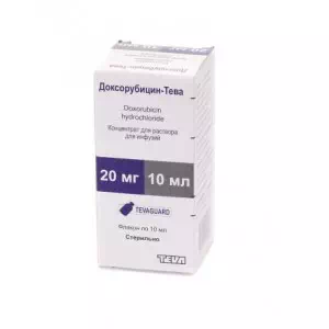 Доксорубицин-Тева концентрат для приготовления раствора для инфузий 2мг/мл 10мл №1- цены в Днепре