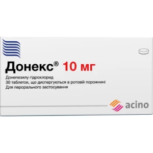 Донекс таблетки дисперговані в ротовій порожнині 10мг №30- ціни у Дніпрі