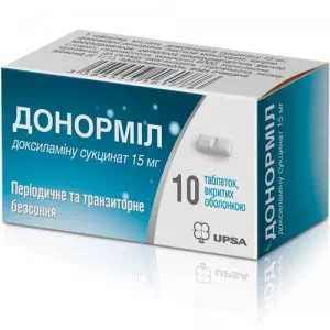 Донормил таблетки 15мг №10- цены в Одессе