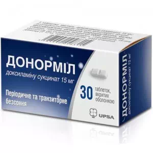 Донормил таблетки 15мг №30- цены в Одессе