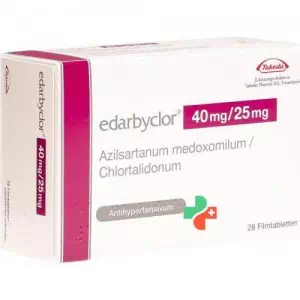 ЕДАРБІКЛОР таблетки 40 мг/25 мг N28- ціни у Дніпрорудному