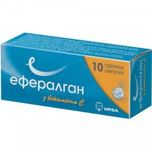 Эффералган с витамином С таблетки шипучие №10- цены в Днепре