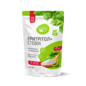 Еритрітол+Стевія 2:1 екстракт солодкий з листя стевії 200г- ціни у Кропивницький