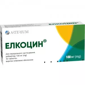 Елкоцин таблетки, в/плів. обол. по 100 мг №30 (10х3)- ціни у Краматорську
