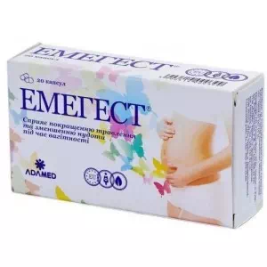 Аналоги та замінники препарату Емегест капсули по 425 мг №20 (10х2)