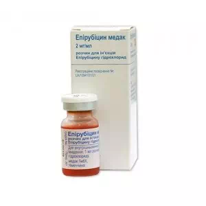 Епірубіцин МЕДАК 2мг/мл 25мл фл. N1- ціни у Дніпрі