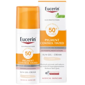 Крем-гель для лица Eucerin 66872 Пигмент контроль солнцезащитный для лица с тонирующим эффектом SPF50+50мл светлый оттенок- цены в Светловодске
