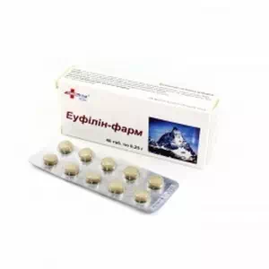 Еуфілін-Фарм капсули по 400 мг №30- ціни у Дружківці