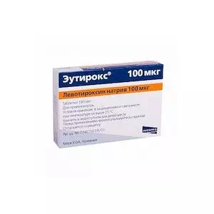 Еутирокс таблетки по 100 мкг №100 (25х4)- ціни у Соледарі