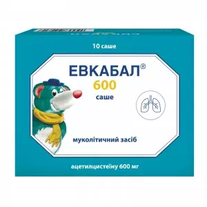 ЕВКАБАЛ 600 САШЕ порошок д/ор. р-ну 600 мг/3 г №10 у саше- ціни у Дніпрі