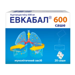 Евкабал 600 саше порошок для орального розчину 600 мг 3 г №20- ціни у Конотопі