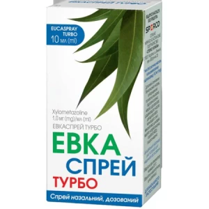 Евкаспрей Турбо спрей назальний дозований 1.0 мг/мл флакон 10мл- ціни у Дніпрі