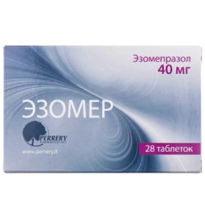 Езомер таблетки гастрорезистентні 40мг №28 (7х4)- ціни у Києві