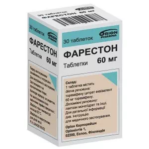 Фарестон таблетки по 60 мг №30 у флак- ціни у Соледарі