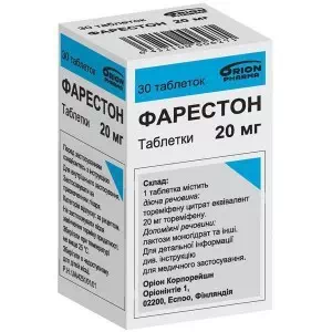 Фарестон таблетки по 20 мг №30 у флак- ціни у Новомосковську