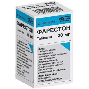 Фарестон таблетки по 20 мг №30 у флак- ціни у Переяслав - Хмельницькому