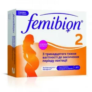 Инструкция к препарату Фемибион 2 №56 (28 таблеток + 28 капсул)